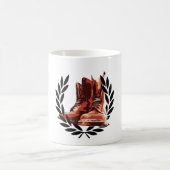 皮のブーツ コーヒーマグカップ (中央)