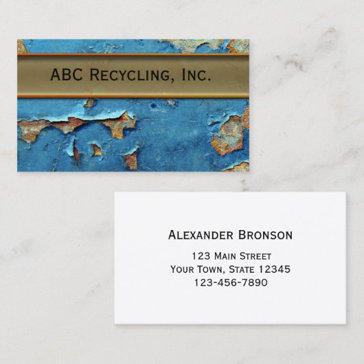 皮は名刺ペンキの錆つきました 名刺 (正面/裏面)