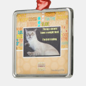 皮ひもに重量の限界があるべきです メタルオーナメント (左)