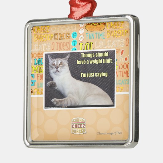 皮ひもに重量の限界があるべきです メタルオーナメント (左)