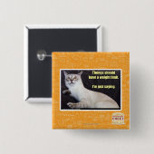 皮ひもに重量の限界があるべきです 缶バッジ (正面&裏面)