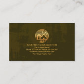 皮むき茶色の壁絵を描のシルバーホームハンドマン 名刺 (裏面)