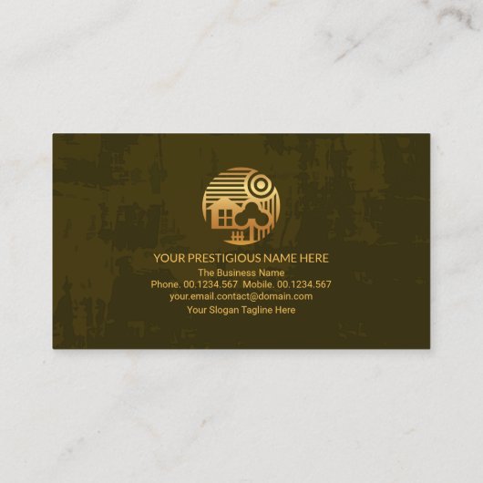 皮むき茶色の壁絵を描のシルバーホームハンドマン 名刺 (裏面)