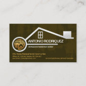 皮むき茶色の壁絵を描のシルバーホームハンドマン 名刺 (正面)