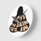 皮をあなたは愛して下さい ラウンド壁時計 (傾斜)