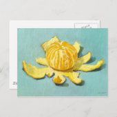 皮をむいたクレメンチン静物画 ポストカード (正面/裏面)