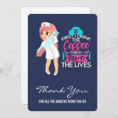 皮下おもしろい針ナースの日のことわざ サンキューカード (正面/裏面)