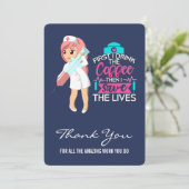 皮下おもしろい針ナースの日のことわざ サンキューカード (スタンド正面)