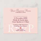 皮及び美しいビジネス研修会の招待状 インビテーションポストカード (裏面)