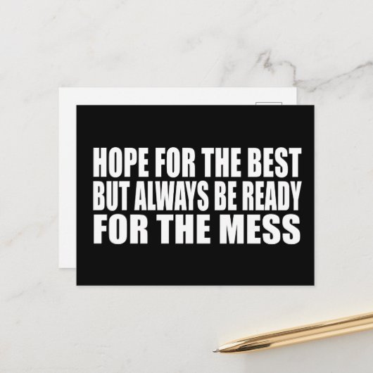 皮肉おもしろいことわざの有名な引用文 シーズンポストカード (正面/裏面インサイチュ)