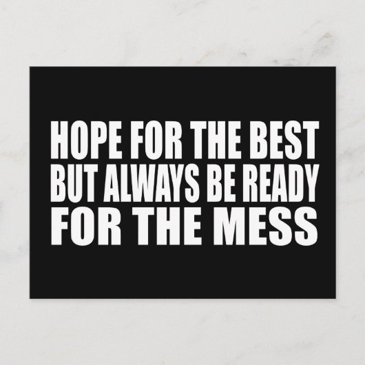 皮肉おもしろいことわざの有名な引用文 シーズンポストカード (正面)