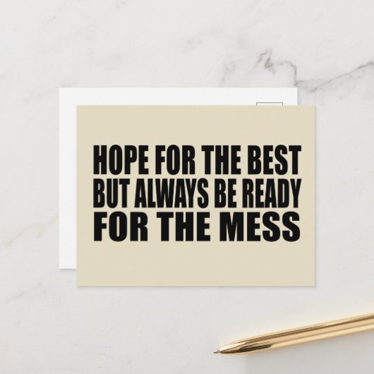 皮肉おもしろいことわざの有名な引用文 シーズンポストカード (正面/裏面インサイチュ)