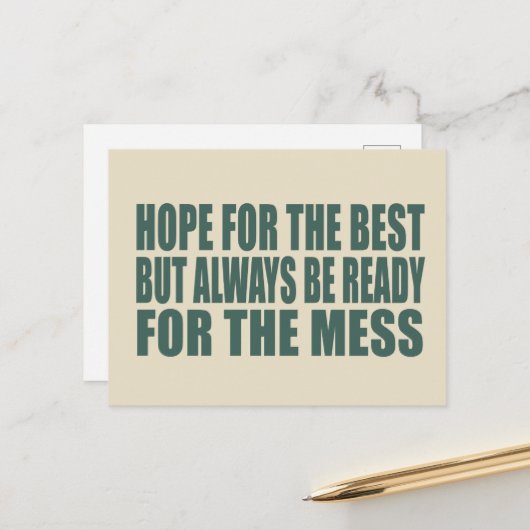 皮肉おもしろいことわざの有名な引用文 シーズンポストカード (正面/裏面インサイチュ)