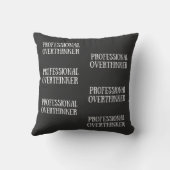 皮肉おもしろいことわざ白フォント クッション (裏面)