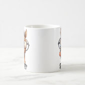 皮肉おもしろいなことわざ本気で?おもしろい馬 コーヒーマグカップ (中央)