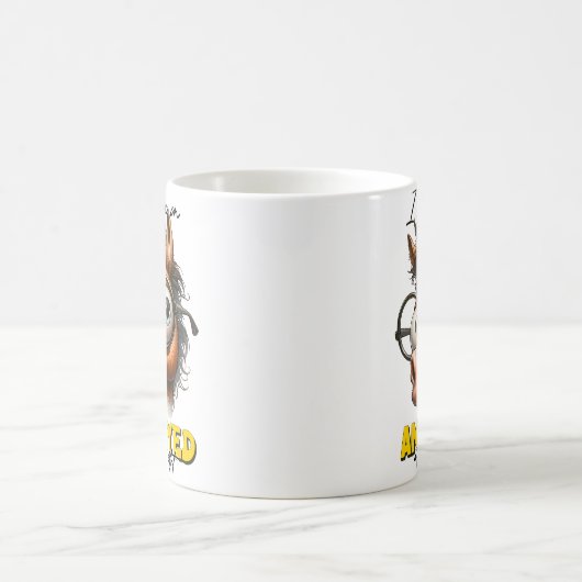 皮肉おもしろいなことわざ、一目で悩む コーヒーマグカップ (中央)