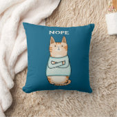 皮肉おもしろいなオレンジキャットノペ クッション (ブランケット)