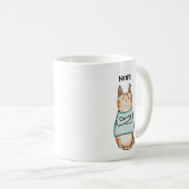 皮肉おもしろいなオレンジキャットノペ コーヒーマグカップ (正面右)