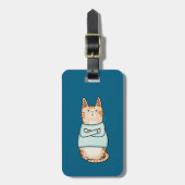 皮肉おもしろいなオレンジキャットノペ ラゲッジタグ (正面縦)