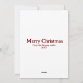 皮肉おもしろいなオレンジ猫のクリスマス シーズンカード (裏面)