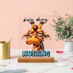 皮肉おもしろいなキリン語芸術 アクリルサイン