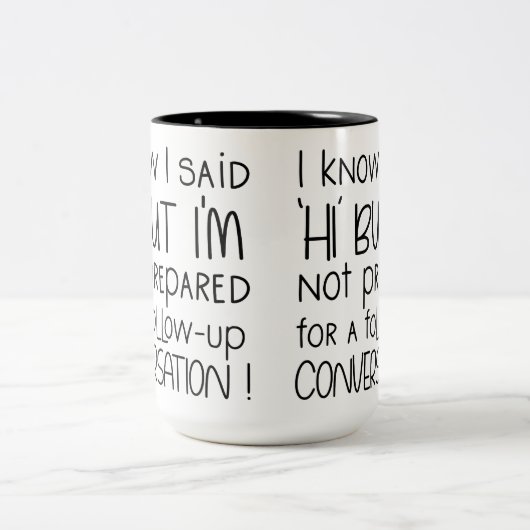 皮肉おもしろいなコーヒーマグ ツートーンマグカップ (中央)