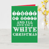 皮肉おもしろいなジンクルマイボール白いクリスマス カード (黄色い花)