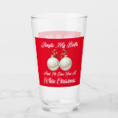 皮肉おもしろいなジンクルマイボール白いクリスマス タンブラーグラス (正面)