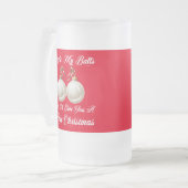 皮肉おもしろいなジンクルマイボール白いクリスマス フロストグラスビールジョッキ (正面左)