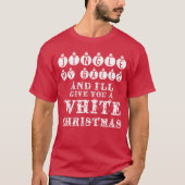 皮肉おもしろいなジンクルマイボール白いクリスマス Tシャツ (正面)