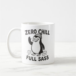 皮肉おもしろいなゼロチルのフルSass Penguin コーヒーマグカップ