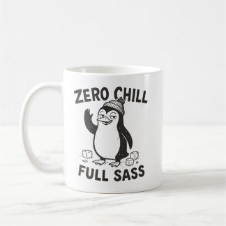 皮肉おもしろいなゼロチルのフルSass Penguin コーヒーマグカップ