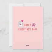 皮肉おもしろいなバレンタインデーの漫画の猫カップル シーズンカード (裏面)