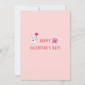 皮肉おもしろいなバレンタインデーの漫画の猫カップル シーズンカード (裏面)