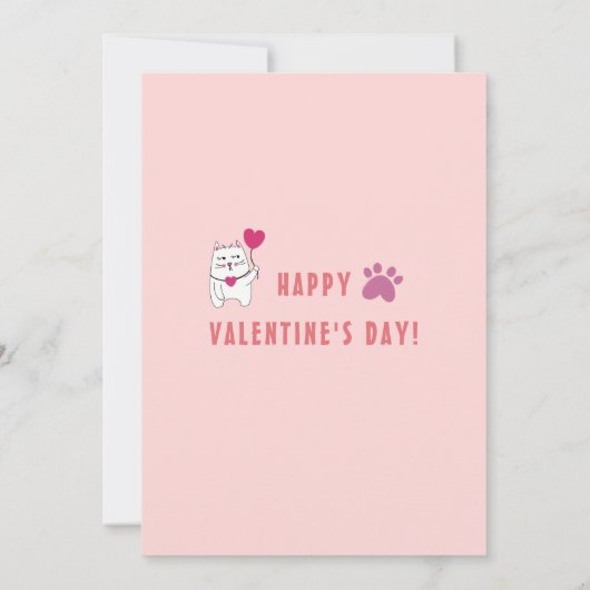 皮肉おもしろいなバレンタインデーの漫画の猫カップル シーズンカード (裏面)