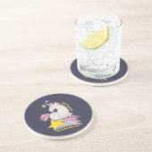 皮肉おもしろいなユニコーンも威厳のあるあなたのBSのために コースター (側面)