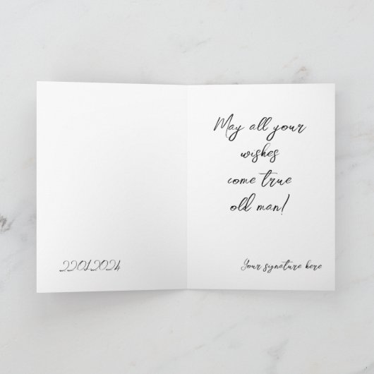 皮肉おもしろいなユーモアの失礼な旧友 カード (内部)