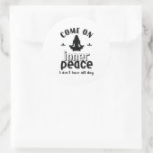 皮肉おもしろいなヨガ瞑想内平和禅 ラウンドシール (バッグ)