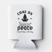 皮肉おもしろいなヨガ瞑想内平和禅 缶クーラー (裏面)