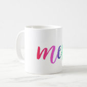 皮肉おもしろいなレインボーメータイポグラフィ コーヒーマグカップ (正面左)