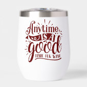 皮肉おもしろいなワインことわざワインのための良い時間 (正面)