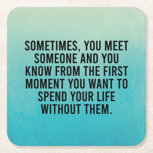 皮肉おもしろいな内向的なユーモアことわざ スクエアペーパーコースター (正面)