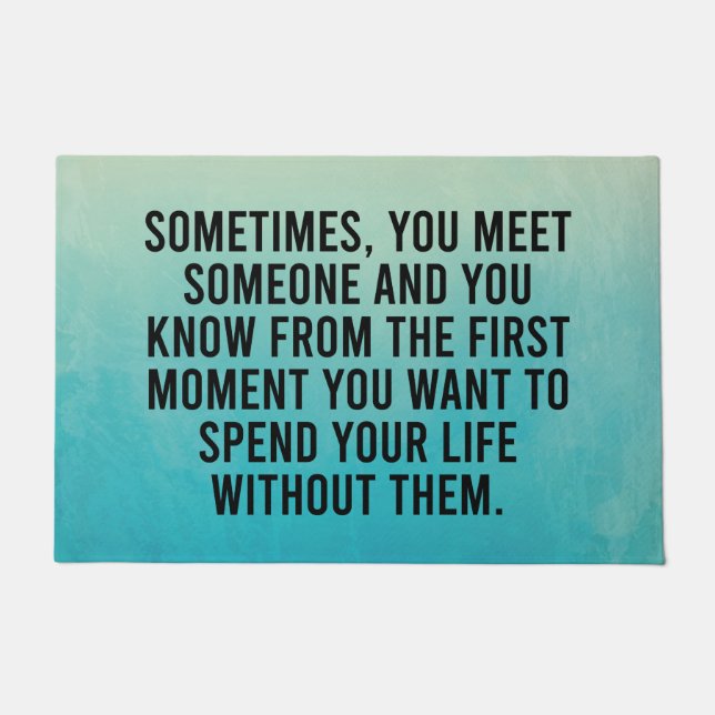 皮肉おもしろいな内向的なユーモアことわざ ドアマット (正面)