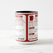 皮肉おもしろいな処方箋ホットチョコレートココア マグカップ (中央)