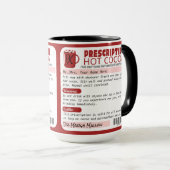 皮肉おもしろいな処方箋ホットチョコレートココア マグカップ (正面右)