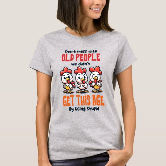 皮肉おもしろいな古い人々は芸術を語る Tシャツ (正面)