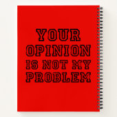 皮肉おもしろいな君の意見は私の問題ではない ノートブック (裏面)