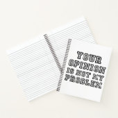 皮肉おもしろいな君の意見は私の問題ではない ノートブック (内部)