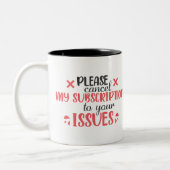 皮肉おもしろいな問題追加の名前 ツートーンマグカップ (左)