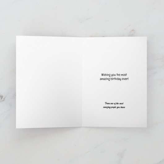 皮肉おもしろいな嬉しい生まれ誕生日 カード (内部)